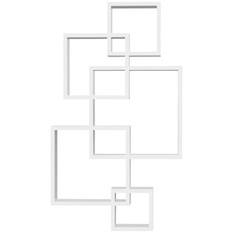 HOMCOM Estanter&iacute;a de pared 49.5x10.2x86 cm blanco