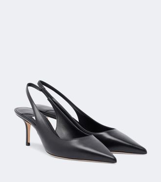 Jimmy Choo London Love leather slingback pumps