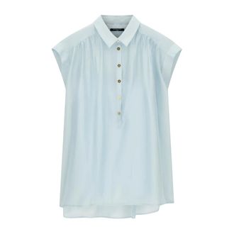 Marciano Tea SS Blouse - Dames - Blouses - Blauw - L - Overhemden