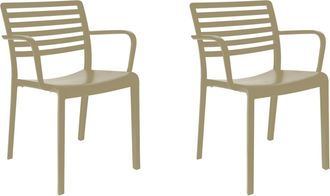 Resol Sillas Con Brazos Lama Resol Pl&aacute;stico Beige (pack De 2)
