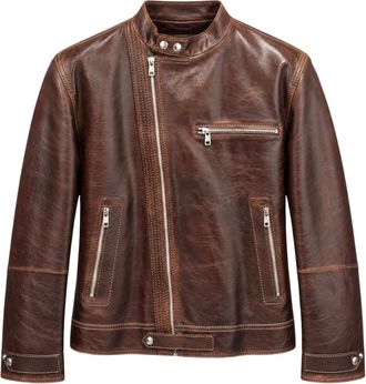 Dolce & Gabbana Jassen, Heren, Bruin, M, Leer, Jassen