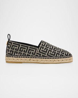 Balmain Men & apos;s Monogram Jacquard Espadrilles