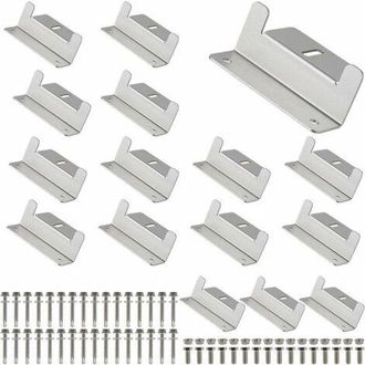 OEM 16 Soportes En Forma De Z Para Paneles Solares, Soportes De Montaje De Aluminio Para Paneles Solares Con Tuercas Y Tornillos, Soporte Para Paneles Sol