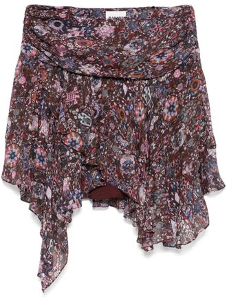 Isabel Marant Berenicia Short Printed Frilly Skirt