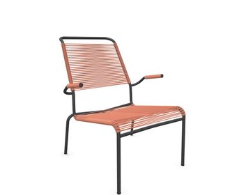 Schaffner Spaghetti-Lounger S&auml;ntis mit Lehne / Hochlehner Feuerverzinkt