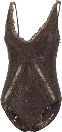 Birgitte Herskind Johannes Bodystocking - Dames - Bodies - Bruin - S - Katoen - Tops