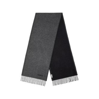 Fendi Gray And Black Cashmere Scarf