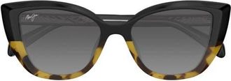 Maui Jim 52mm Gradient Cat Eye Sunglasses in Black at Nordstrom