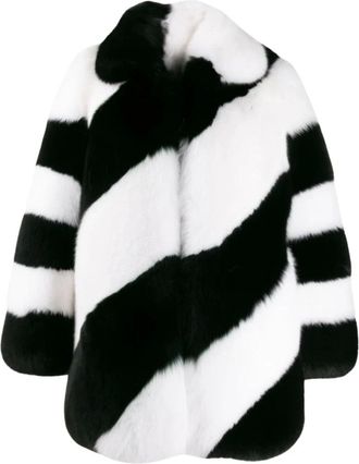 Saint Laurent Jassen, Dames, Wit, S, Faux Fur & Shearling Jassen