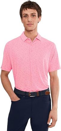 Callaway Chev Gingham Printed Polo Mens Clothing Dianthus : 2XL, Elastane/Polyester