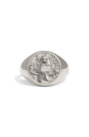 Awe Inspired Goddess Signet Ring in Persephone/Sterling Silver at Nordstrom, Size 10