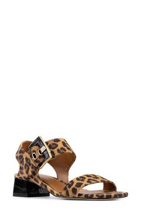 Donald J Pliner Croc Embossed Heel Sandal in Leopard at Nordstrom, Size 6.5