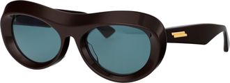 Bottega Veneta Womens Sunglasses Bv1284s Brown-Brown-Green Acetate Brown/brown/green