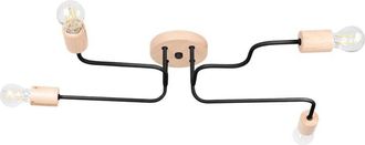 Wonderlamp L&aacute;mpara Zano Negro, 4 Luces