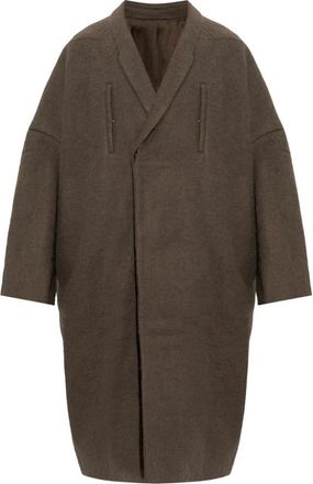 Rick Owens Poiret Jas - Heren - Mantels - Bruin - Maat: L Katoen