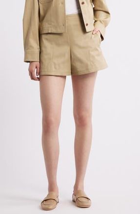 Theory High Waist Flat Front Shorts in Trench at Nordstrom Rack, Size 4