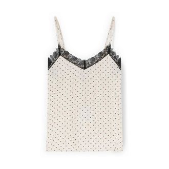 Motivi Sleeveless Tops - Dames - Tops zonder mouwen - Wit - XS - Satijn - Tops