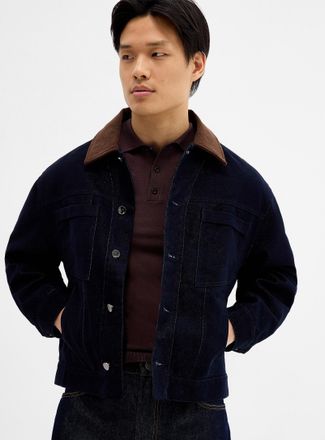 Le 31 Mens Heritage indigo jean jacket