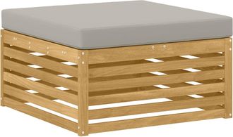 vidaXL Reposapi&eacute;s De Exterior Madera De Acacia S&oacute;lida Blanco Vidaxl