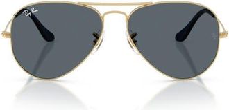 Ray-Ban 58mm Aviator Sunglasses in Arista /Blue at Nordstrom