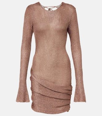 Bananhot Jones sequined draped minidress