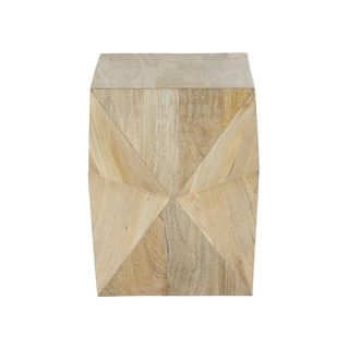 Maisons du monde Mesa auxiliar de madera maciza de mango con forma de prisma