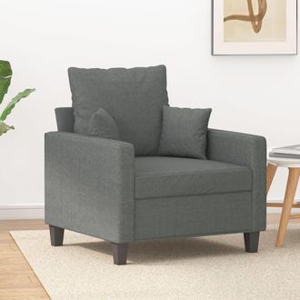 vidaXL Sill&oacute;n De Tela Gris Oscuro 60 Cm Vidaxl