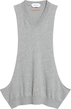 Versace Racerback Cotton Sweater Vest in Medium Grey at Nordstrom, Size 2 Us