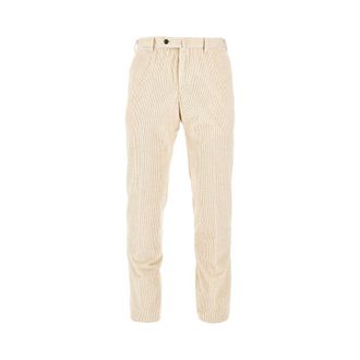 Pantaloni Torino Corduroy Slim Fit Broek - Heren - Broeken - Wit - Maat: XL Corduroy