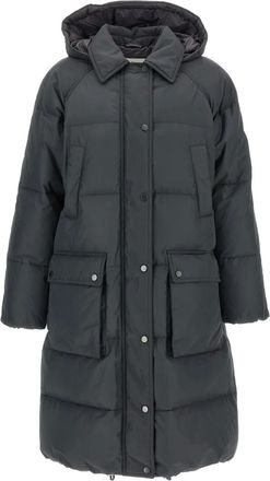 Brunello Cucinelli Cappotto con cappuccio - Grigio