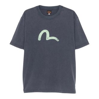 Evisu Vintage Seagull S/S Tee - - Tops - Uomo - Blu - XL
