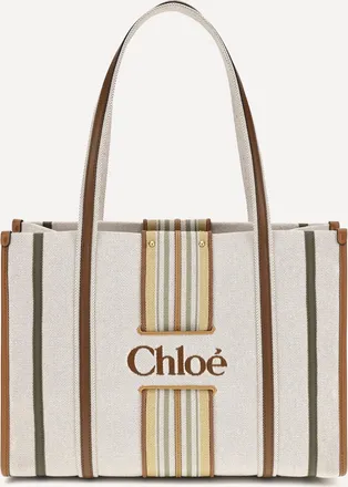 Chlo&eacute; Woody Loop canvas Tote Bag Female UNI