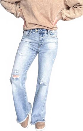 Judy Blue Audrey High Waist Flare Jeans With Shield Pocket In Light Wash