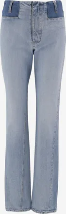 Maison Margiela Womens Jeans Two-Tone Light Blue Denim