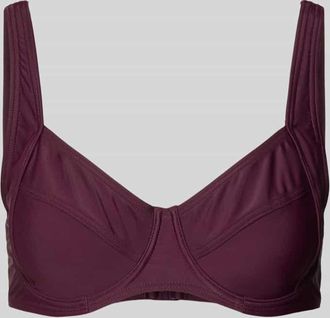 Lascana Bikini-Oberteil mit B&uuml;gel und breiten Tr&auml;gern Modell Lolo in Aubergine, Gr&ouml;&szlig;e 38C