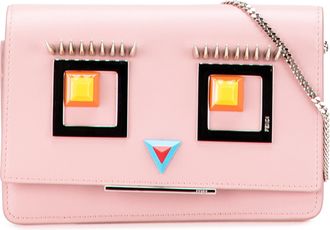 Fendi Pre-owned Womens Bag Bugs Shoulder Bag - Pink Leather - One Size