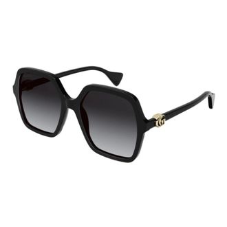 Gucci Vierkante Zonnebril - unisex - Zonnebrillen - Zwart - ONE Size - Accessoires