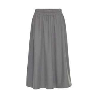 Ichi Ichi - Gesmede ijzeren rok - Klassieke stijl - Dames - Rokken - Grijs - Maat: S Poliester
