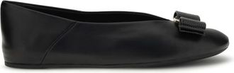 Ferragamo Black Bow Ballet Flats