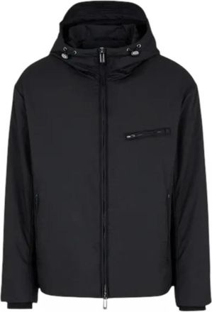 Armani Heren Hoodie Gevoerd Stijlvol - Heren - Winterjassen - Zwart - M - Jassen