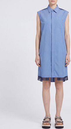 sacai Abito in misto cotone a righe