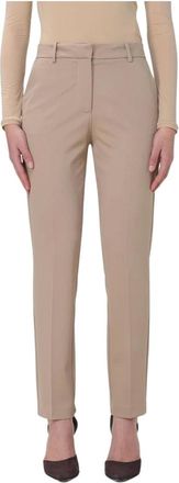 Liviana Conti Broeken, Dames, Beige, M, Rechtgesneden broek