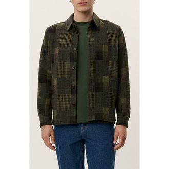 Les Deux Kody Patchwork Wool Overshirt in Duffel Bag at Nordstrom Rack, Size Small