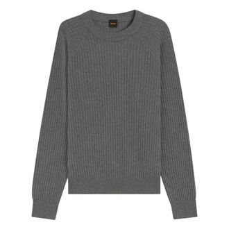 HUGO BOSS Truien & Vesten, Heren, Grijs, S, Round-neck Truien