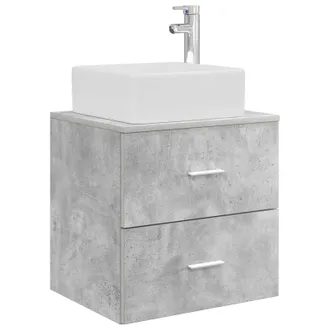vidaXL Vanidad Con Lavabo De Pared Gris Hormig&oacute;n 49,5 X 41 X 63 Cm Vidaxl