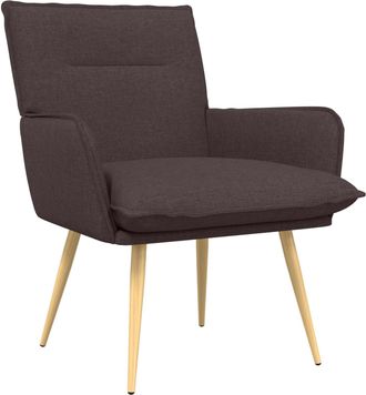 vidaXL Sill&oacute;n Marr&oacute;n Oscuro Tela Vidaxl