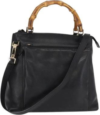 Gucci Pre-owned Handbags, female, Black, Size: ONE SIZE Pre-owned Vintage Handbag