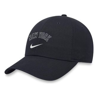 Nike MLB York Yankees Heritage86 Wordmark Swoosh Adjustable Caps Black NK124FANK-WM0