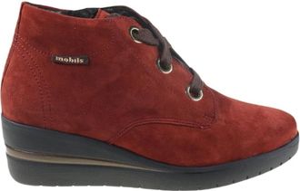 Mephisto Peryne Dameslaars Wijde Pasvorm - Dames - Sleehakken - Rood - 40 1/2 EU - Su&egrave;de - Schoenen