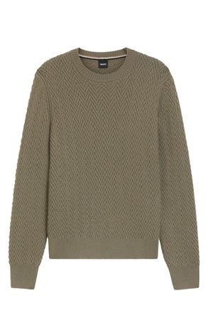 BOSS H HITALO SWEATER Size: XXL, colour: BROWN